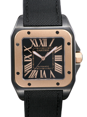 CARTIER カルティエ サントス コピー 100 ＬＭ W2020009 ブラック